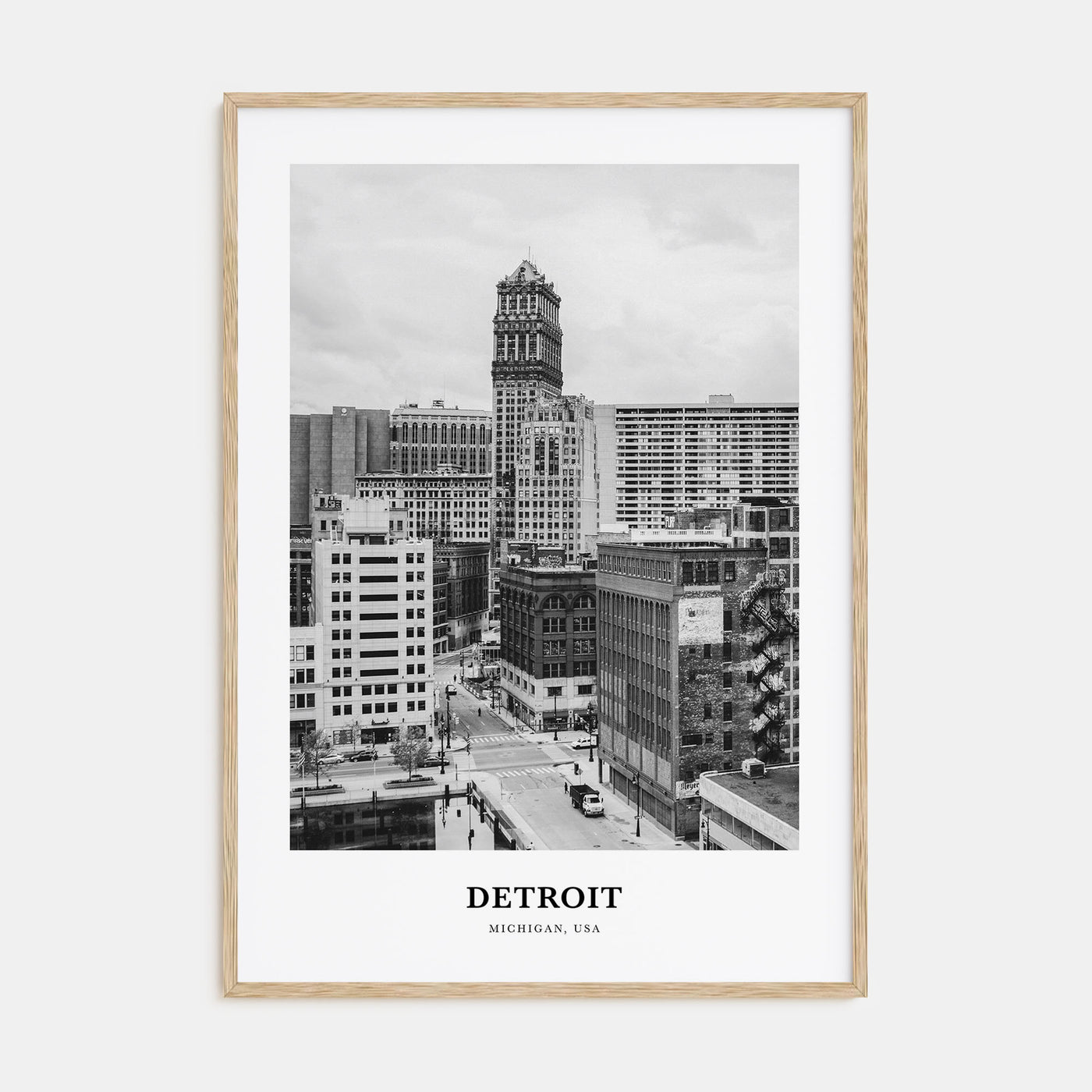 Detroit Portrait B&W No 1 Poster