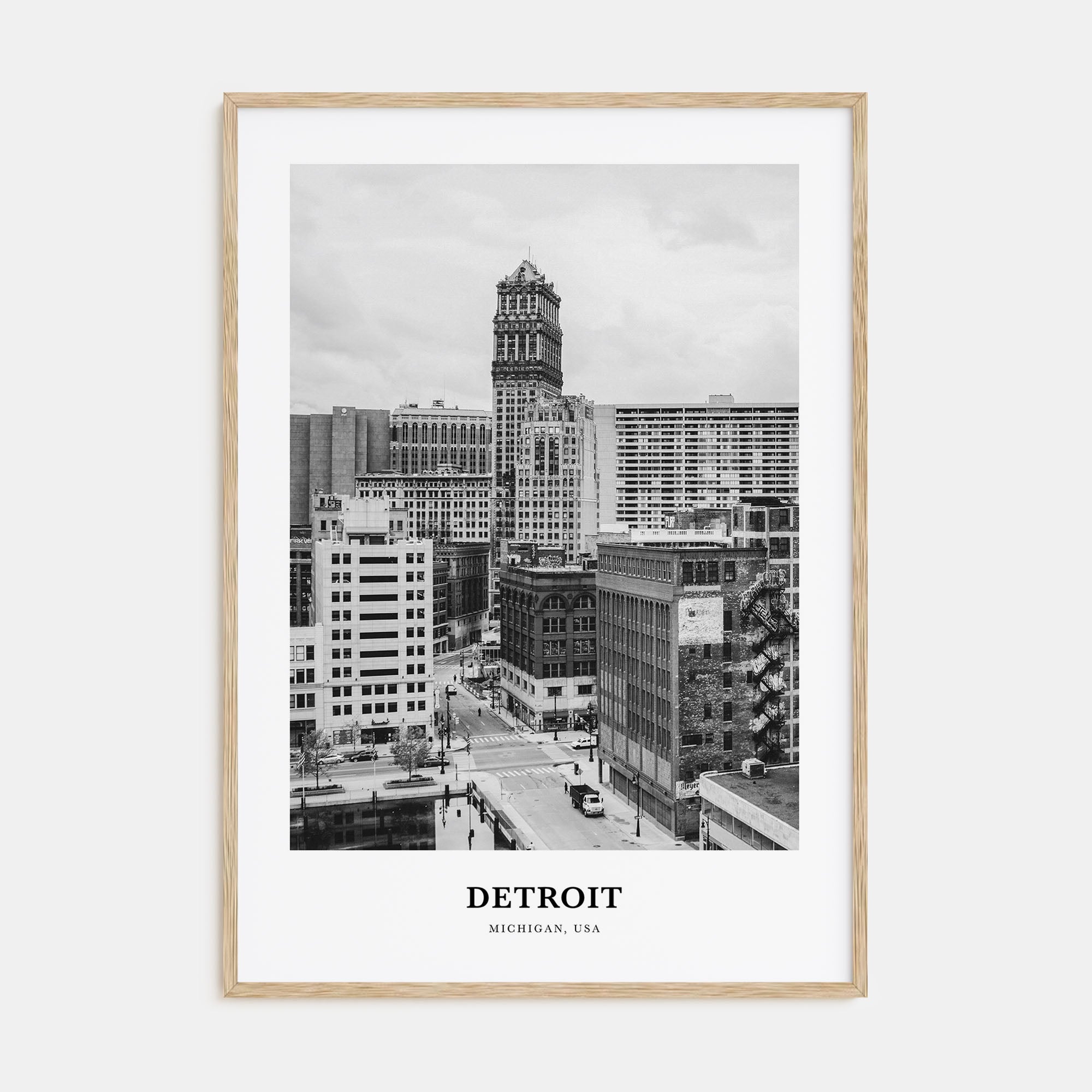 Detroit Portrait B&W No 1 Poster