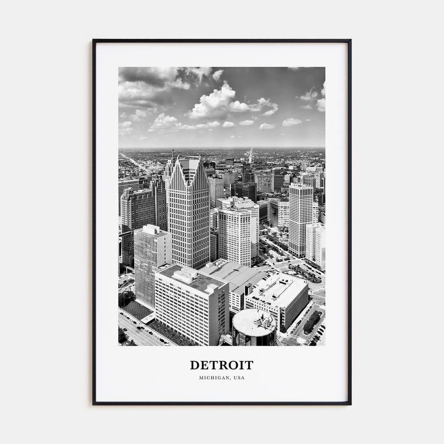 Detroit Portrait B&W No 3 Poster