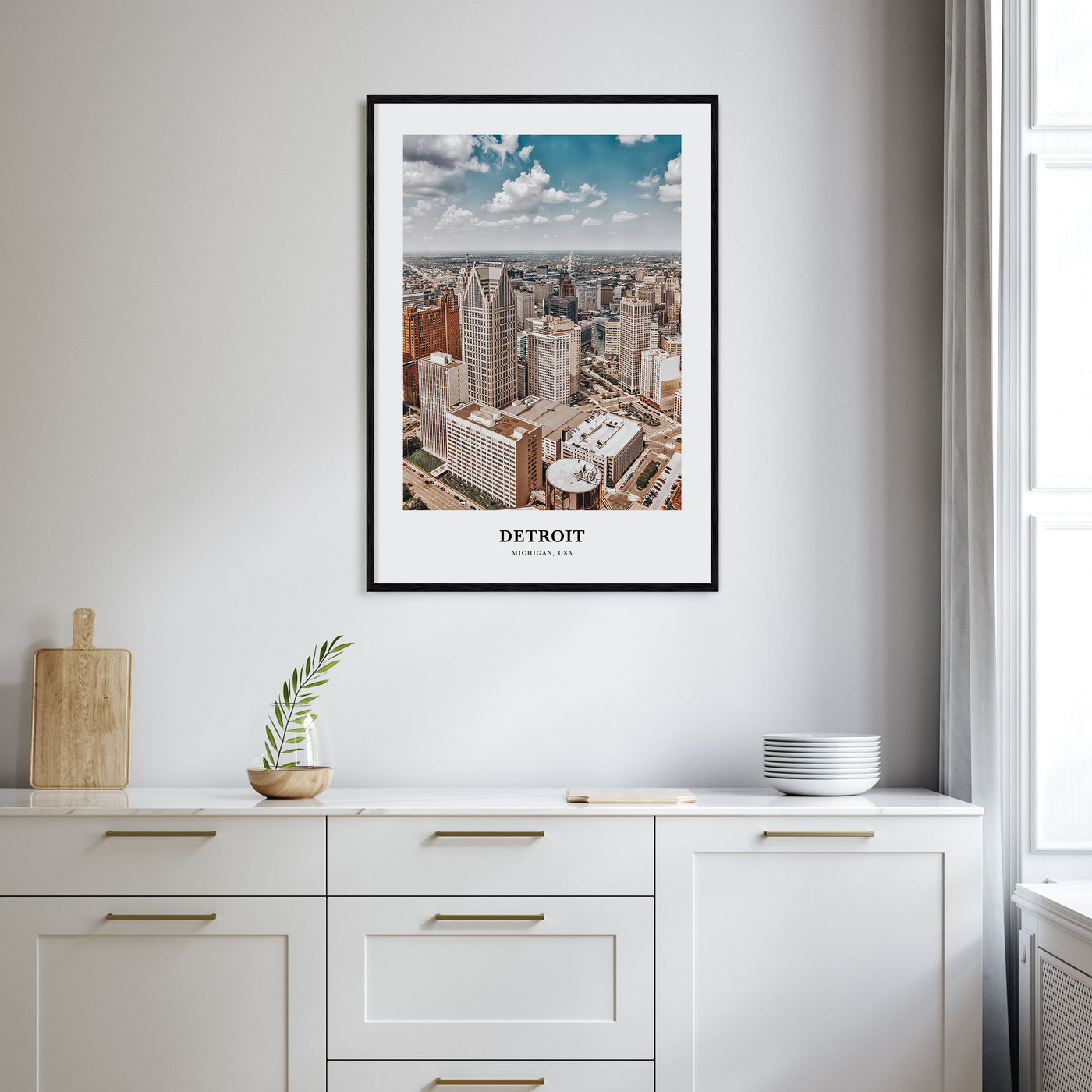 Detroit Portrait Color Poster