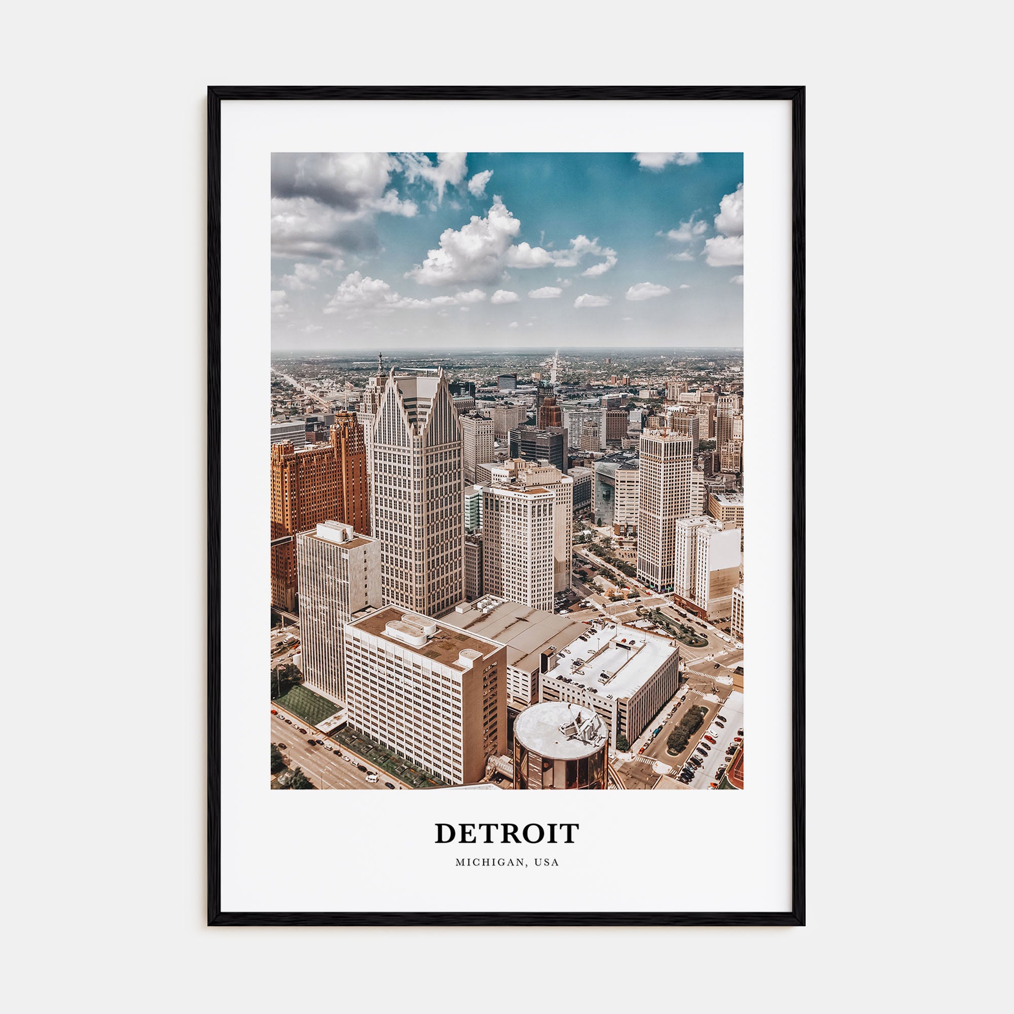Detroit Portrait Color Poster