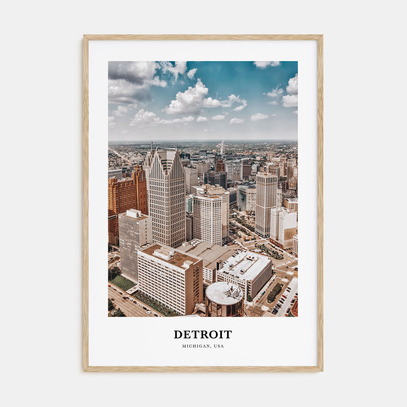 Detroit Portrait Color Poster