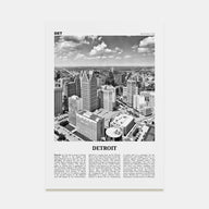 Detroit Travel B&W No 1 Poster