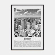 Detroit Travel B&W No 1 Poster
