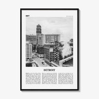 Detroit Print Black and White No 3, Detroit Wall Art, Detroit Poster, Detroit Photo, Detroit Decor, Michigan, USA, United States