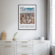 Detroit Travel Color Poster