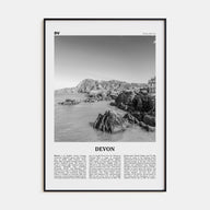 Devon Travel B&W Poster
