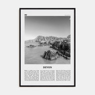 Devon Travel B&W Poster