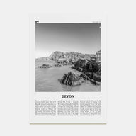 Devon Travel B&W Poster