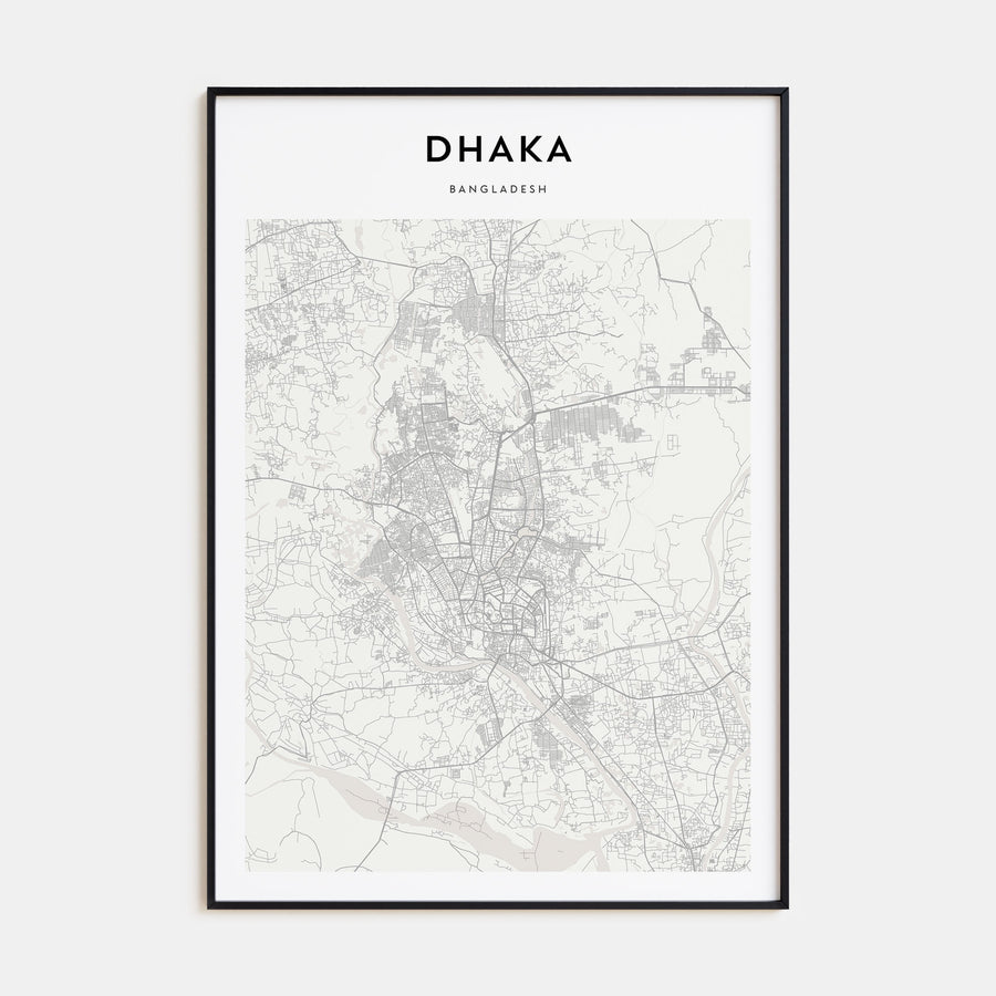 Dhaka Map Portrait Poster