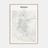 Dhaka Map Portrait Poster