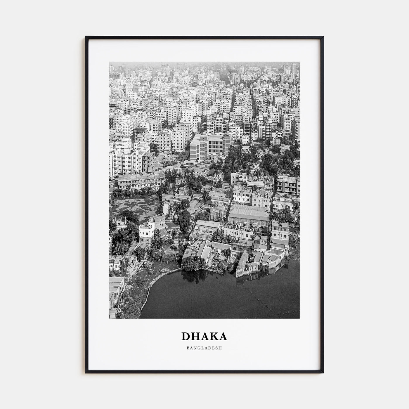 Dhaka Portrait B&W Poster