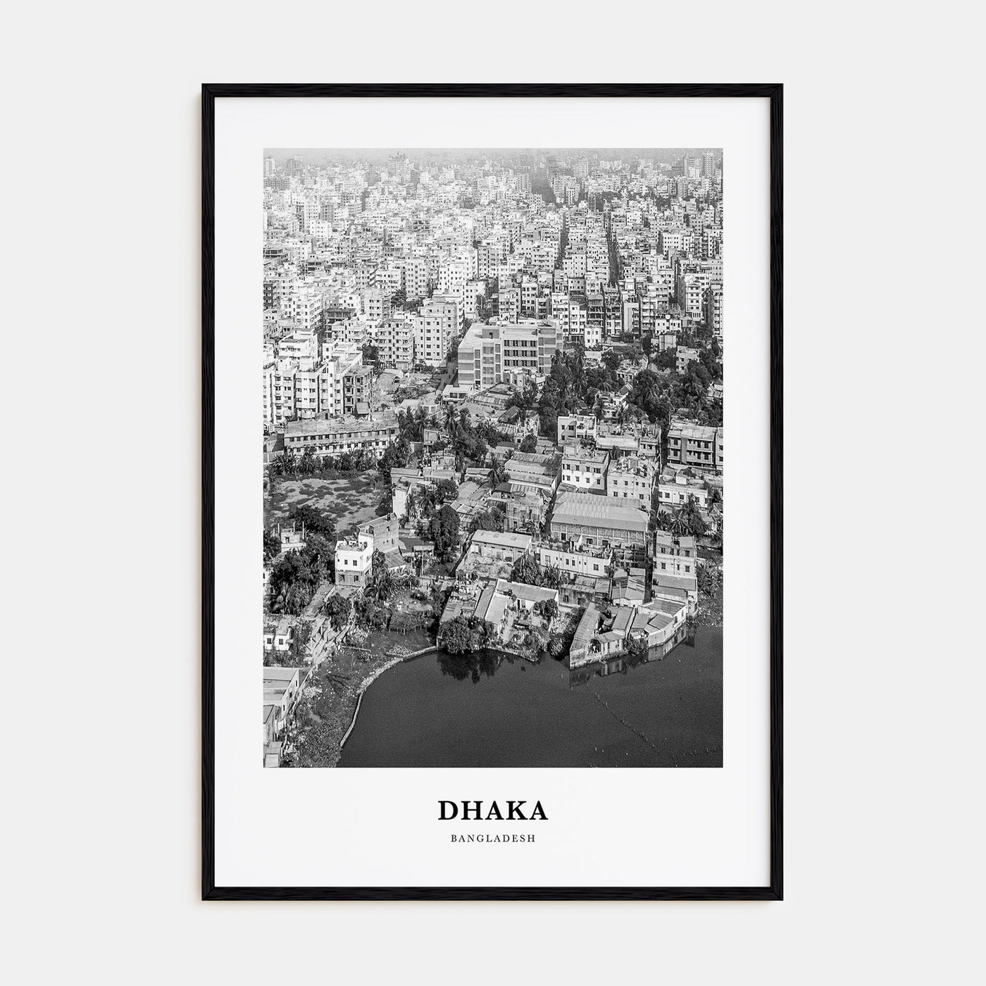 Dhaka Portrait B&W Poster