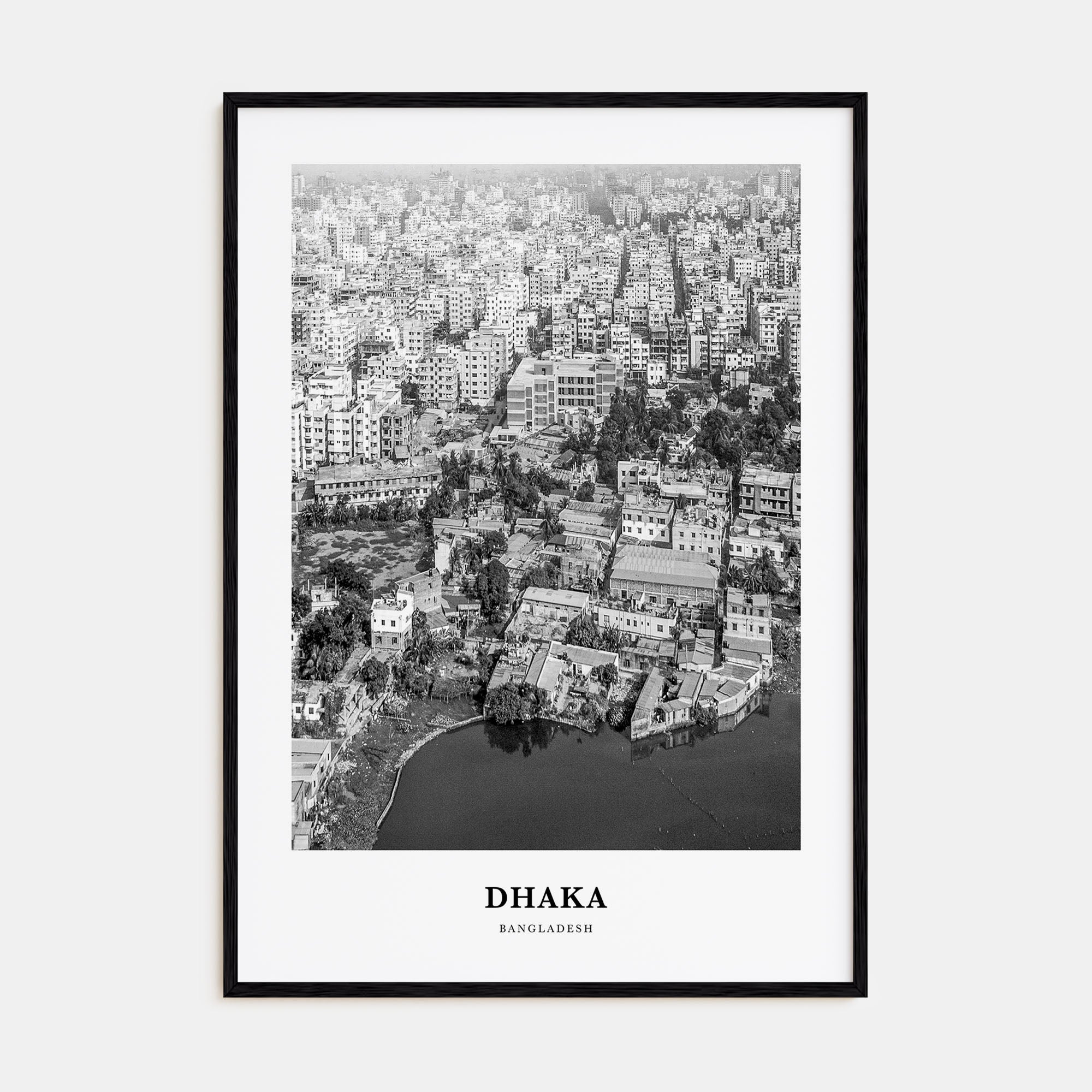 Dhaka Portrait B&W Poster