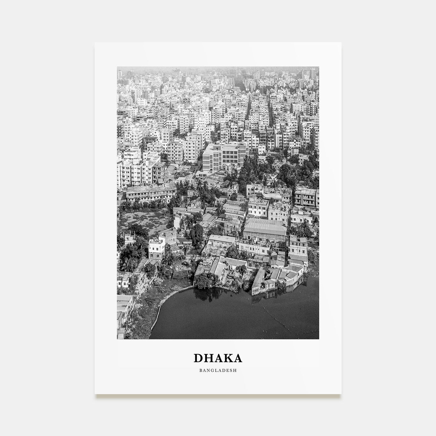 Dhaka Portrait B&W Poster