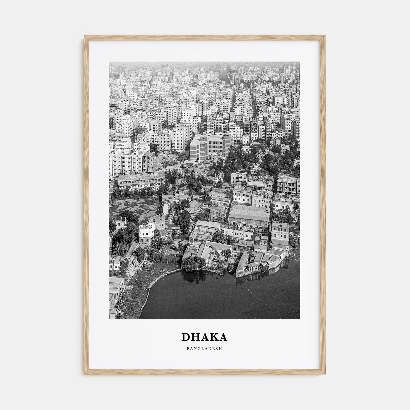 Dhaka Portrait B&W Poster