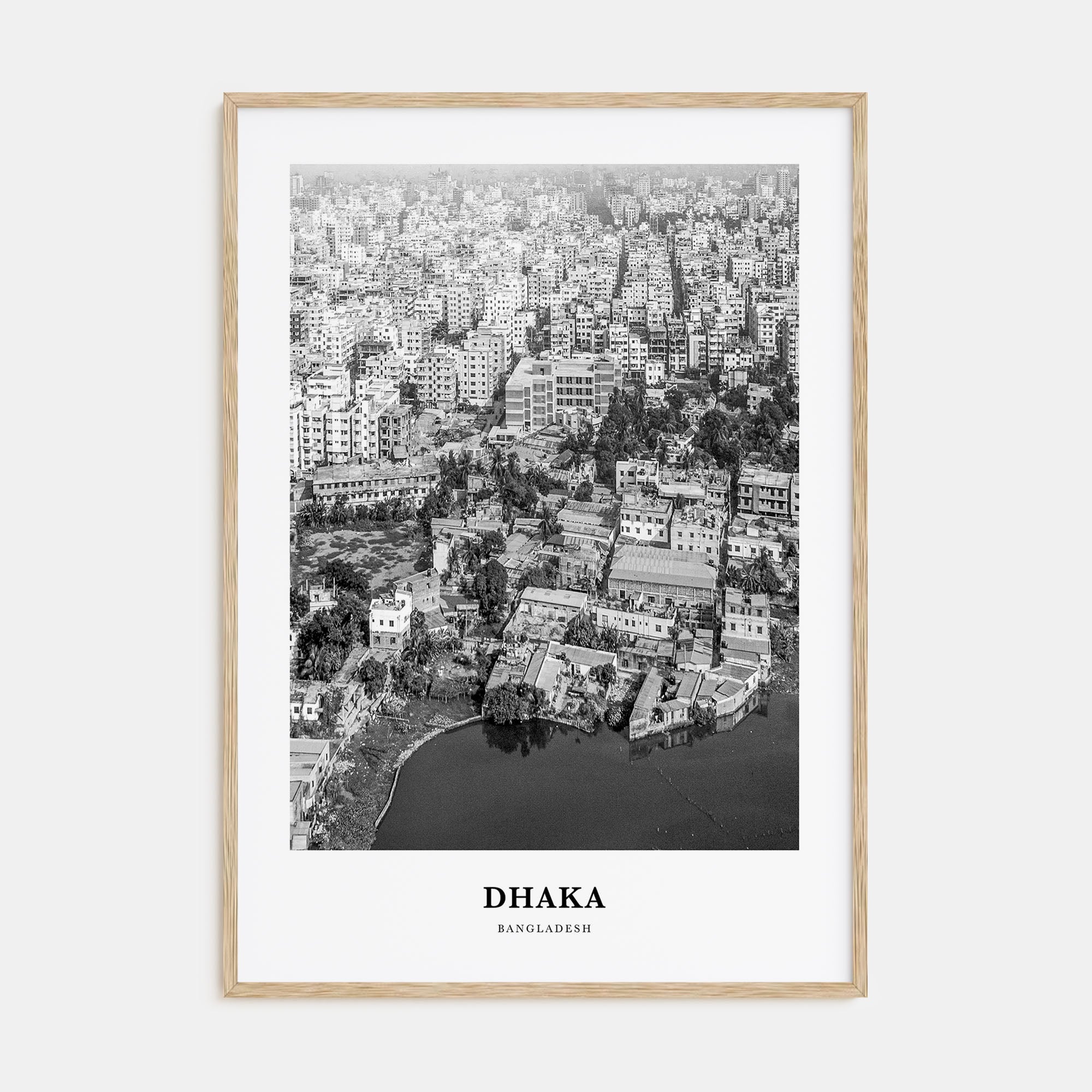 Dhaka Portrait B&W Poster