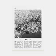 Dhaka Travel B&W Poster