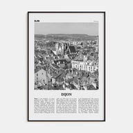 Dijon Travel B&W Poster