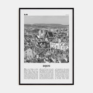 Dijon Travel B&W Poster