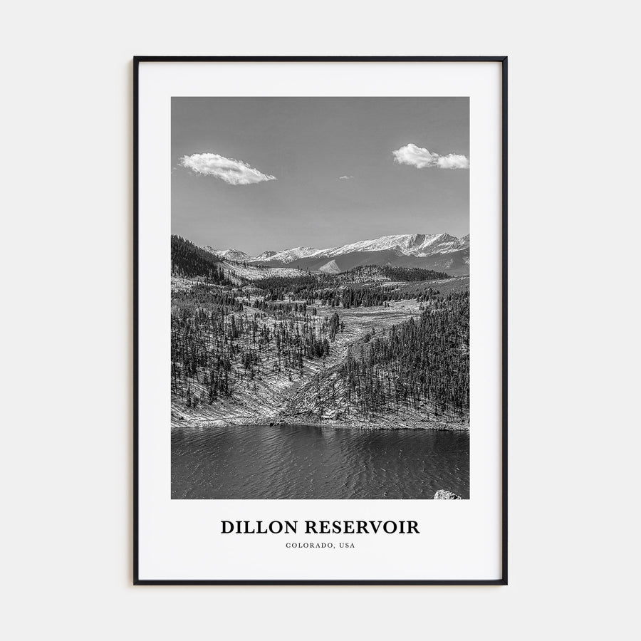 Dillon Reservoir Portrait B&W Poster