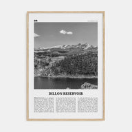 Dillon Reservoir Travel B&W Poster