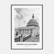 District of Columbia Portrait B&W Poster