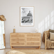 District of Columbia Portrait B&W Poster