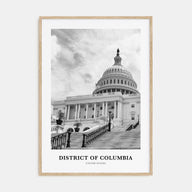 District of Columbia Portrait B&W Poster