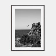 Diving Photo B&W Poster