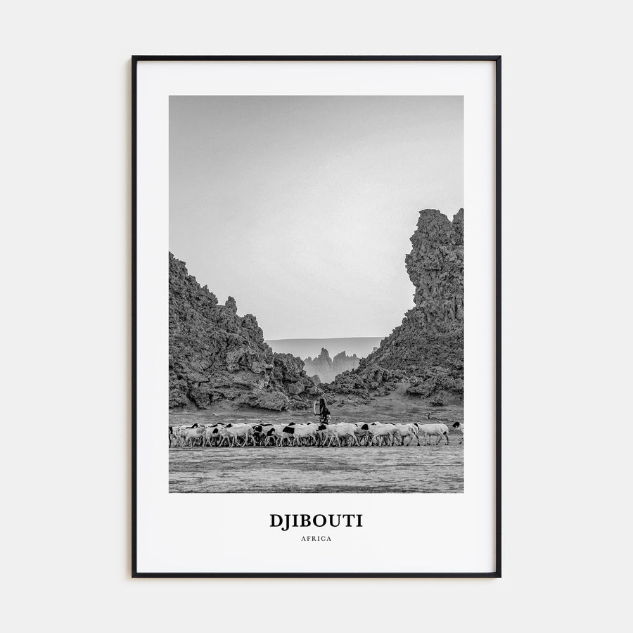 Djibouti Portrait B&W Poster