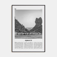 Djibouti Travel B&W Poster
