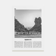 Djibouti Travel B&W Poster