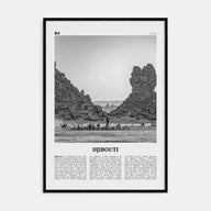 Djibouti Travel B&W Poster