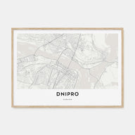 Dnipro Map Landscape Poster