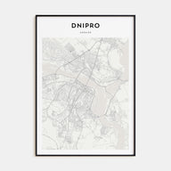 Dnipro Map Portrait Poster