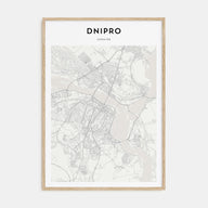 Dnipro Map Portrait Poster