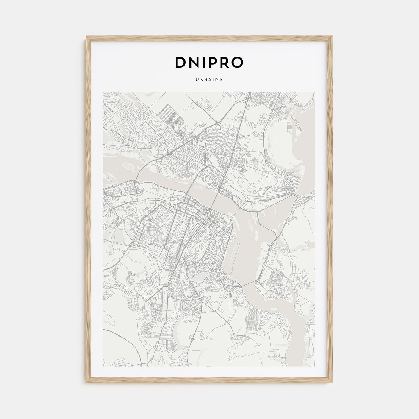 Dnipro Map Portrait Poster