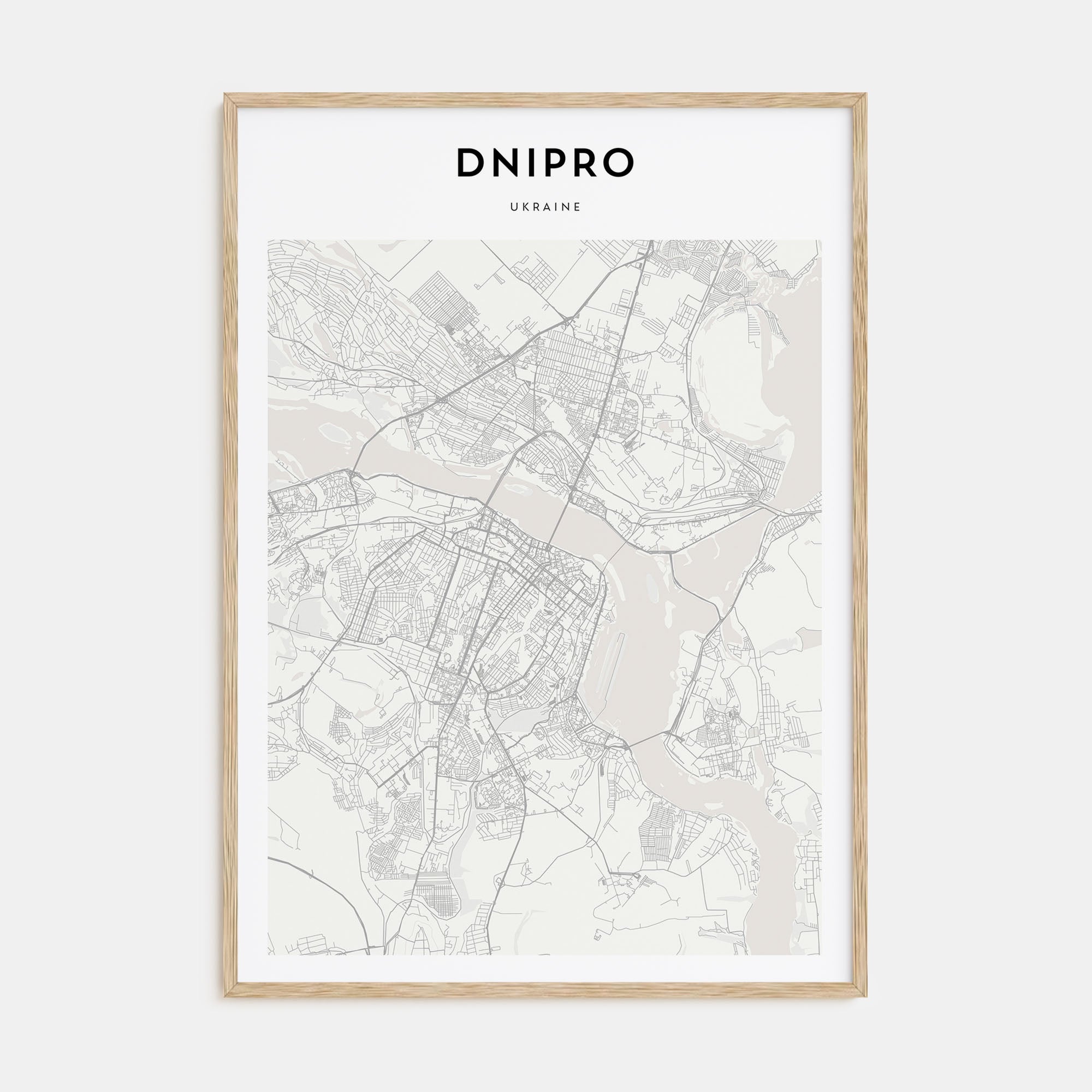 Dnipro Map Portrait Poster