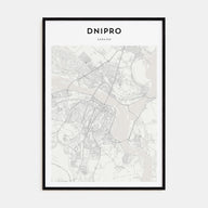 Dnipro Map Portrait Poster