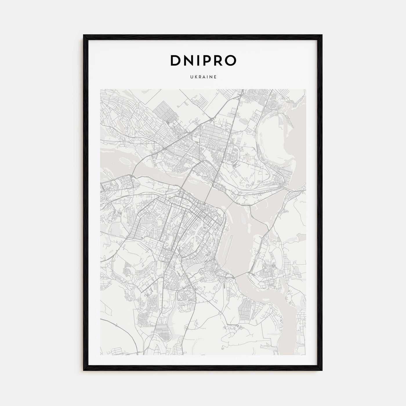 Dnipro Map Portrait Poster