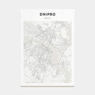Dnipro Map Portrait Poster