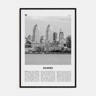 Dnipro Travel B&W Poster