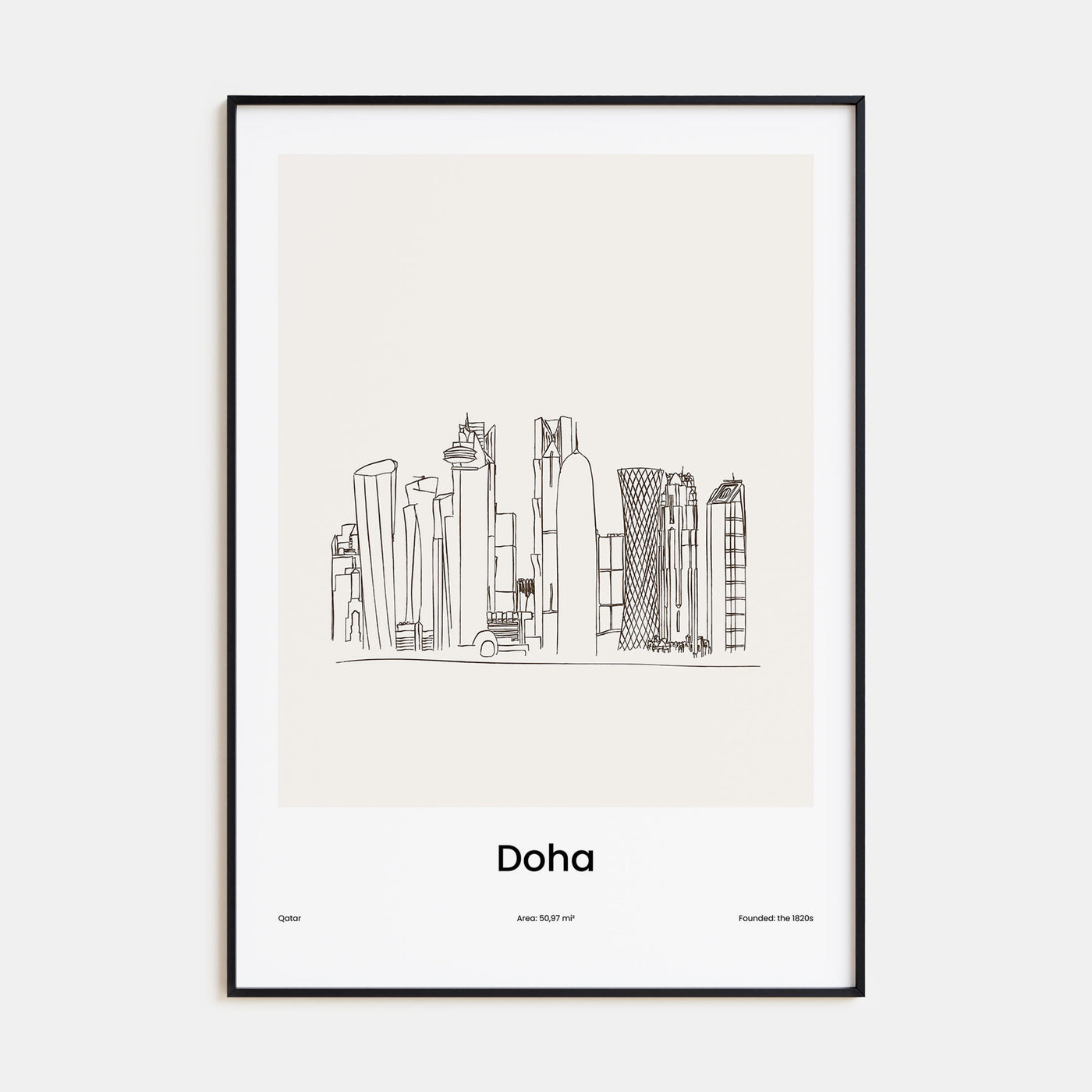 Doha Drawn Poster