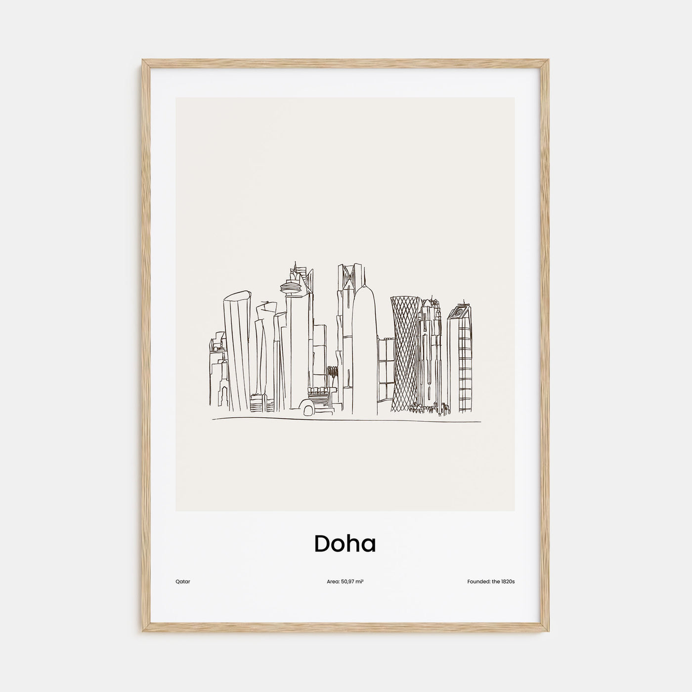 Doha Drawn Poster