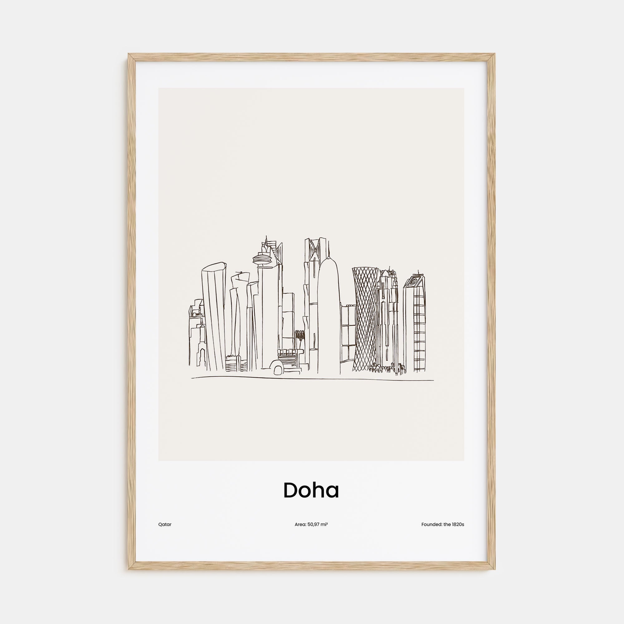 Doha Drawn Poster