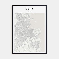 Doha Map Portrait Poster