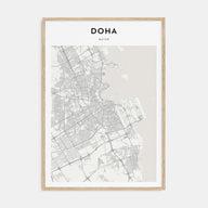 Doha Map Portrait Poster