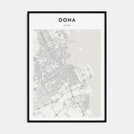 Doha Map Portrait Poster