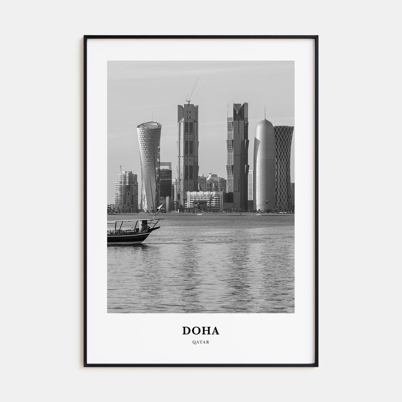 Doha Portrait B&W Poster